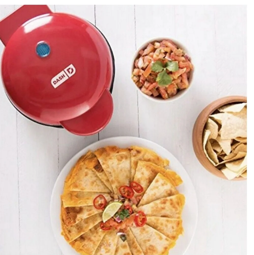NIB DASH Express Electric Round Griddle Quesadillas,Pancakes Eggs, Bacon Burgers